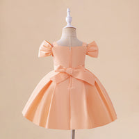 Girls Birthday Party Sequined Suspender Forged Cloth Dress
