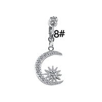 Zircon Heart Moon Butterfly Perforation-free Belly Ring