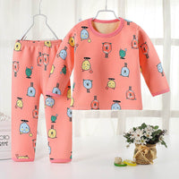 Children plus velvet thermal underwear suit winter thickening