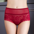 High Waist Hollow-out Lace Sexy Ladies Panties Breathable Traceless Sheath Cotton Stall