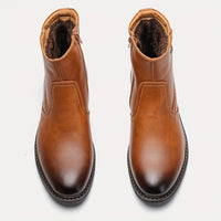 Dress Boots With Zipper Faux Fur