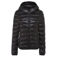 Women's Short Slim-fit Lightweight Thin Loose Hooded Coat