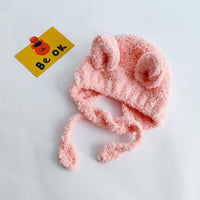 Cute warm Plush knitted hat with ear protection