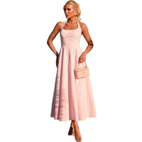 French-style Beach Vacation Maxi Slip Dress For Women