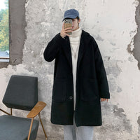 Fashion Men's Mid-length Thick Woolen Coat
