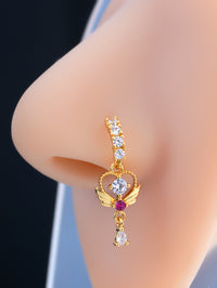 Flower Triangular Heart Butterfly Nose Nail