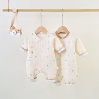 Baby Onesie Autumn Grain Bear Long Sleeves Three Layers Warm