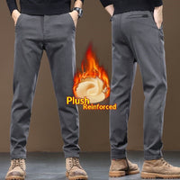 Chaolunbu Mens Light Mature Casual Pants Straight