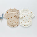 New Baby Knitted Embroidered Woolen Long-sleeved Romper Jumpsuit