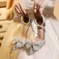 New Crystal Bow Shoes For 18th Birthday Celebrations