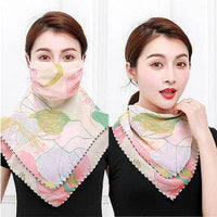 Sunscreen mask silk scarf neck scarf
