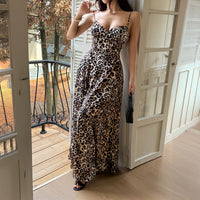 Girl Group-style Strap Leopard-print Dress