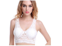 Lace zero-binding seamless underwear Women's vest-type micro-gathered no steel ring sports bra wholesale