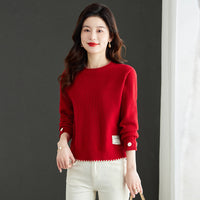 Women's Clothing Fashion Long Sleeve Loose Round Neck Sweater