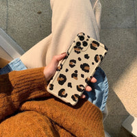 Compatible with Apple , Oil Painting Leopard Print Mobile Phone Case