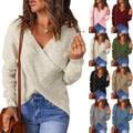 Autumn And Winter European And American Fashion New Style Sweater Women's Cross Knitted