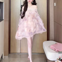 Women's Sexy Cinched Waist Floral Dress