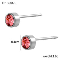 Stainless Steel Gold-plated Birthday Stone Constellation Diamond Bone Nail