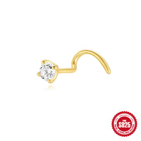 New 925 Sterling Silver Personalized Diamond Closed Nose Ring