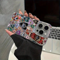 Cute Eye Phone Case With Feather-Like Texture