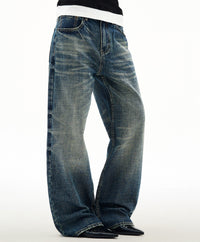 Wide Leg Jeans Men's Spring And Autumn Straight Loose Trousers