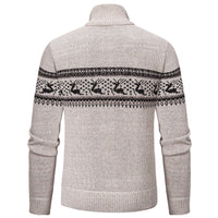 Handsome Bottom Line Large Size Half-zip Sweater