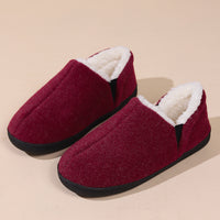 Casual All-inclusive Fur Collar Outer Wear Indoor Shoes Comfortable Memory Foam Winter Ankle Wrap Cotton Slippers