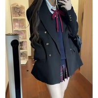 Black Suit Jacket For Petite Individuals Designed For School And Uniform Use