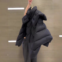 High-grade Cotton-padded Jacket Thick Black
