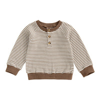 Long Sleeved Striped Button-up Top