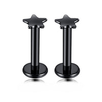Special-shaped Stainless Steel Lip Nail Zircon Heart-shaped Piercing Jewelry