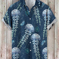 Fashion Summer Casual Printed Hawaiian Shirt Vacation Seaside