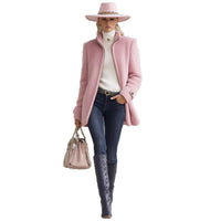 Womens New Fleece Fashionable Casual Zip-Up Jacket
