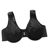 Black French-style Seamless Womens Underwear With A Front Closure