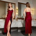 Ice Silk Pajamas For Women Backless Long Camisole Nightdress