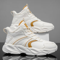 Mens Cozy  Thick-soled Cotton Shoes For Casual And Athletic Wear