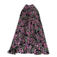New Flowing A-line Skirt With Draped Pleats And A Delicate Floral Print