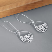 Accessories Retro Oval Alloy Hollow Water Drops Geometric Earrings