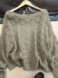 Cutout Blouse Thin Loose High-end All-matching Youthful-looking Pullover Knitted Top