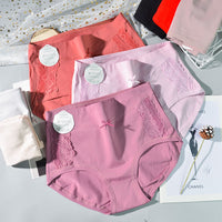 Pure Cotton Breathable Fashion Lace Ladies Plus Size Underwear