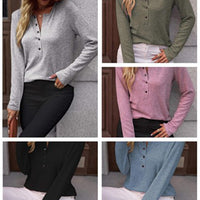 Solid Color Long Sleeve Hollowed Leisure Shirt