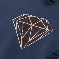 Letter Crack Printed Hooded Men's Sweater