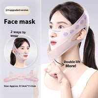 French Pattern Double Chin Sleep Mask