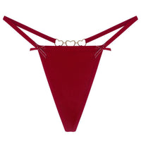 Women's T-back Love Chain Bow Low Waist Seamless Underwear