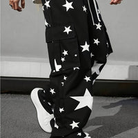Mens Loose Fit Work Pants With A Drawstring