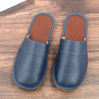 Men's And Women's Leather Slippers For Home