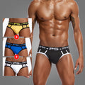 Men's Low Waist Sexy Solid Color Breathable Briefs