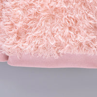 Princess Style Feather Tassel Candy Thickened Children's Sweater