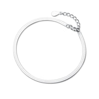Designer-style Flat Snake Chain Bracelet