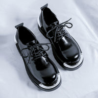 Fashionable Thick-Soled Height-Boosting Men's Leather Shoes